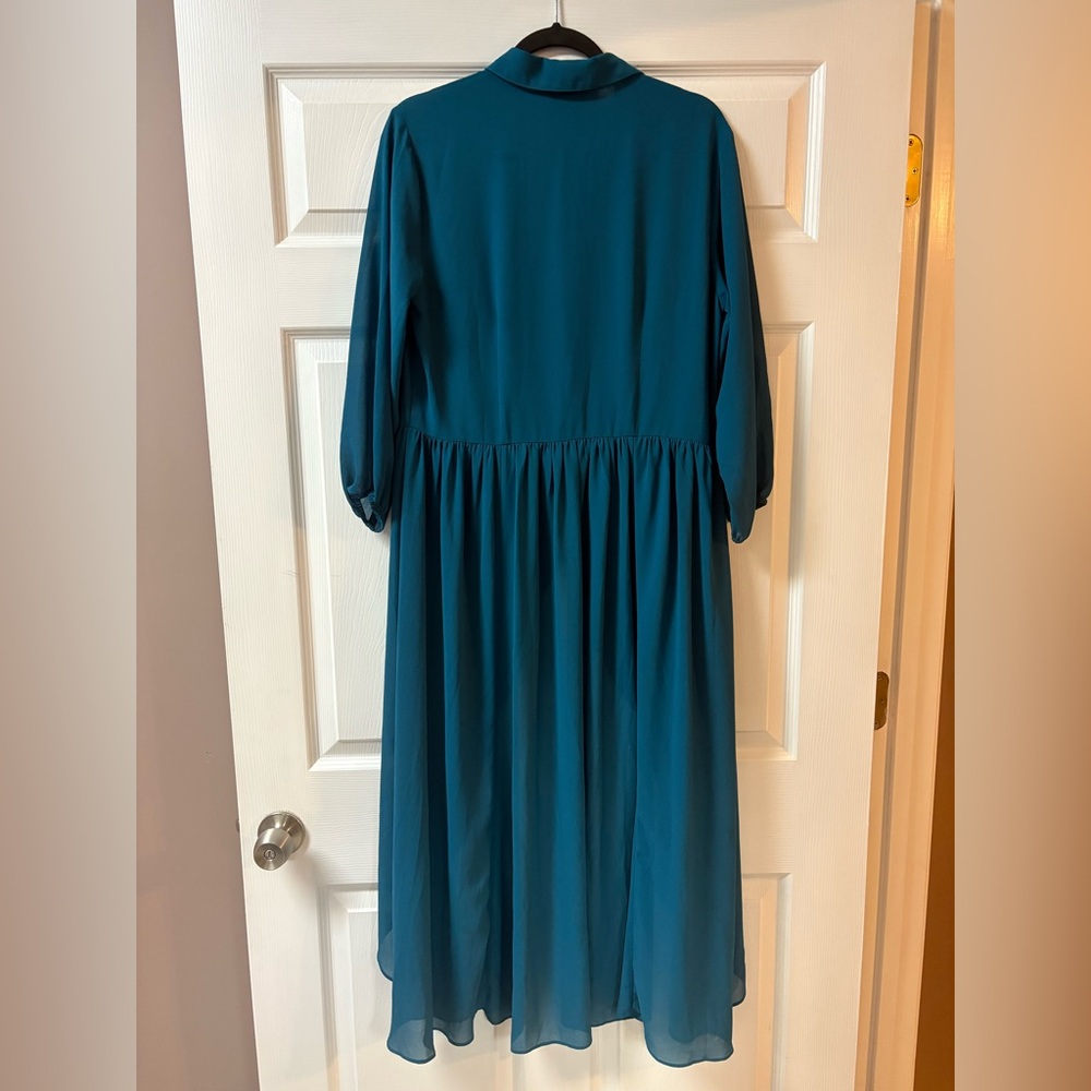 Ariat Teal Embroidered maxi shirt - Picture 3 of 6